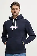Urbanshop com ua Кофта Tommy Hilfiger чоловіча колір синій з капюшоном з принтом MW0MW38331 РОЗМІРИ ЗАПИТУЙТЕ