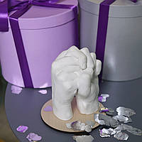 Набір для створення гіпсових зліпків 3D | зліпок рук для двох | скульптура рук