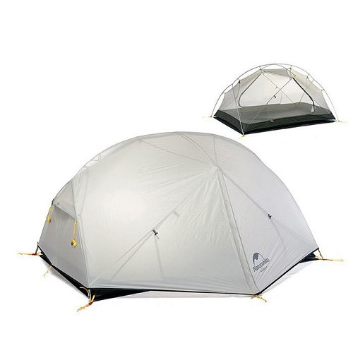 Намет Naturehike Mongar NH17T007-M, 20D, надлегкий двомісний з футпринтом/grey