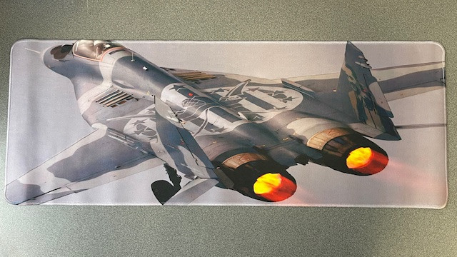 Килимок для миші з дизайном літака-винищувача , розмір 80/30, фото 1
