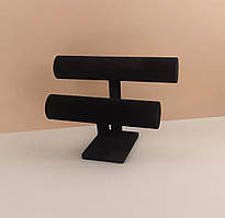 Підставка двоярусна оксамитова для браслетів і годин