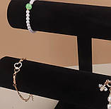 Підставка двоярусна оксамитова для браслетів і годин, фото 2