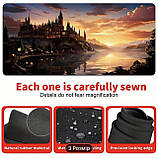 Килимок для миші з дизайном містичного замку на фоні заходу сонця , розмір 60/30, фото 2