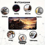 Килимок для миші з дизайном містичного замку на фоні заходу сонця , розмір 60/30, фото 3