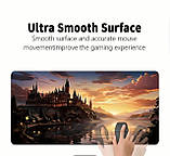 Килимок для миші з дизайном містичного замку на фоні заходу сонця , розмір 60/30, фото 4