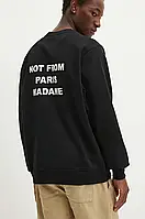 Urbanshop com ua Бавовняна кофта Drôle de Monsieur чоловіча колір чорний з принтом PERM.SW149.CO127 Le