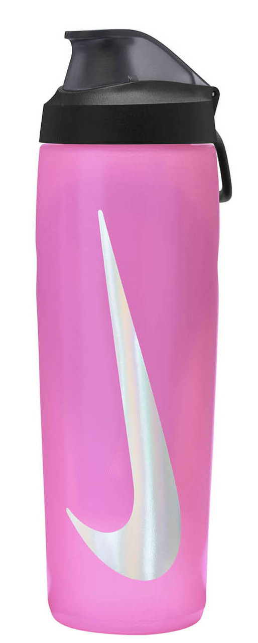 Пляшка Nike REFUEL BOTTLE LOCKING LID 24 OZ рожевий, чорний, сріблястий Уні 709 мл original Акція Знижка