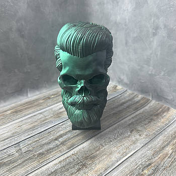 Статуетка Барбер подарунок для барбера з двоколірного шовкового пластику Чорно-зелений