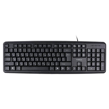 Клавіатура Vinga KB110BK мембранна, USB, фото 1