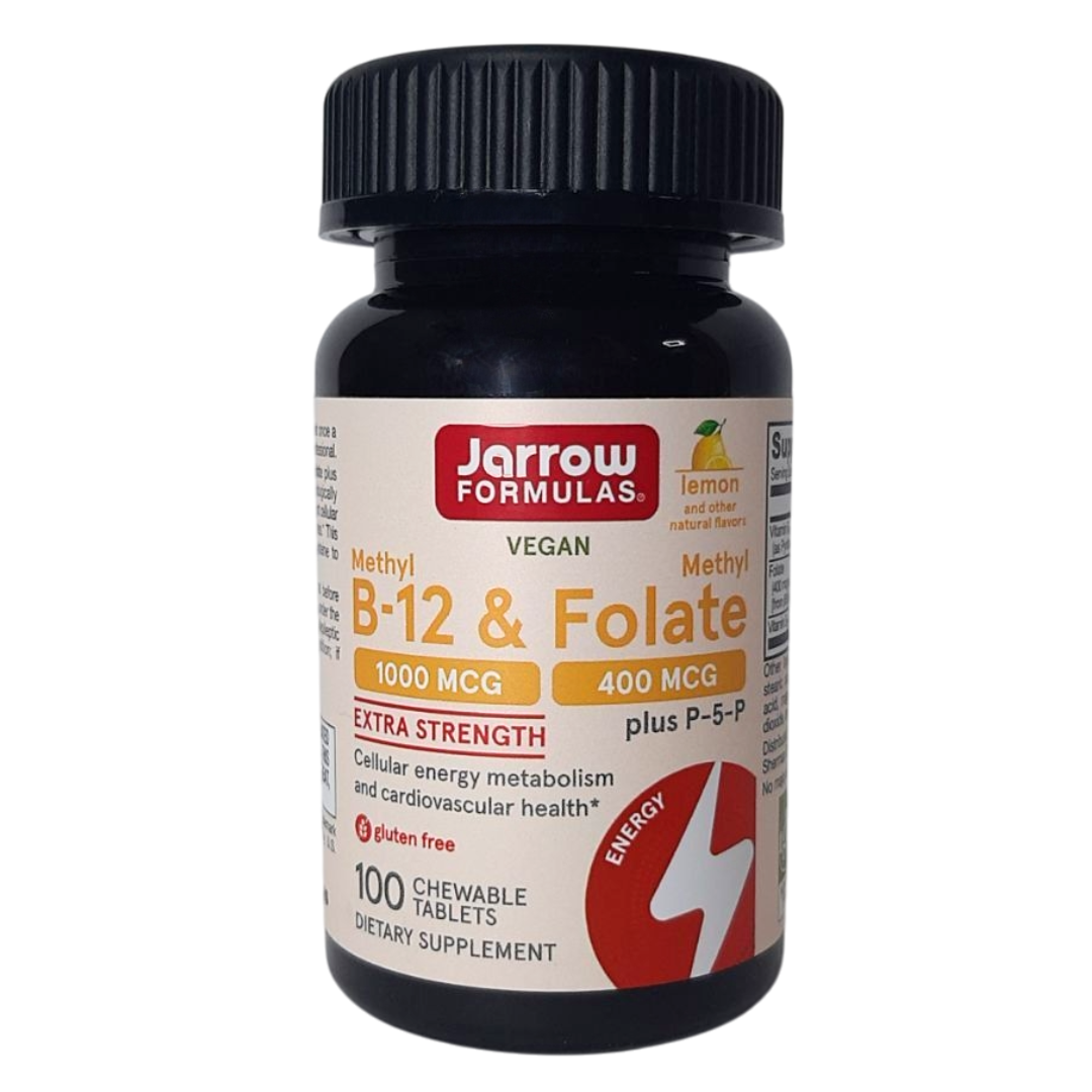 Метил B12 і метилфолат 1000 мкг/400 мкг (Methyl B12 & Methyl Folate) Jarrow Formulas 100 жувальні таблетки