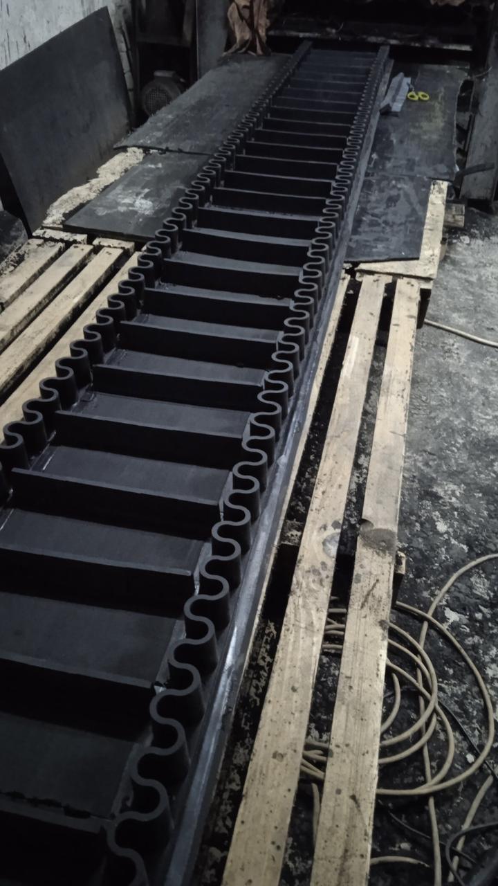 Стрічка транспортерна з шевроном та гофробортом h-60мм, фото 1