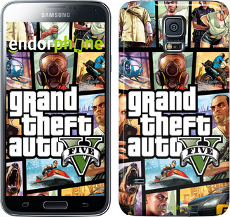 Чехол на Samsung Galaxy S5 Duos SM G900FD GTA 5. Collage "630c-62"