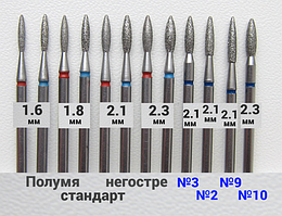 Алмазна Фреза "Полумя НЕгостре" для манікюра