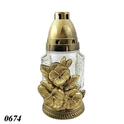 Свічка лампадка скло з камінчиками d 6 см h 18 см (15шт)