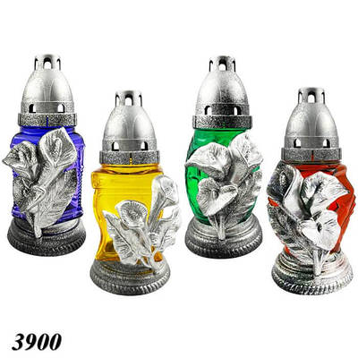 Свічка лампадка скло Кала d 9 см h 18 см (12шт)