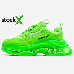 Кросівки 0109 Triple S “Neon Green”📦 топ якість чоловічі унісекс