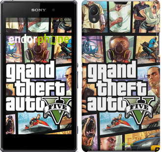 Чехол на Sony Xperia Z1 C6902 GTA 5. Collage "630c-38"