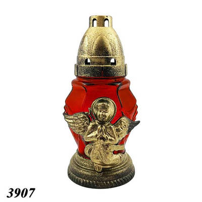 Свічка лампадка Янгол Червона d 9 см h 18 см (12шт)