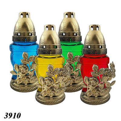 Свічка лампадка скло Троянда d 9 см h 18 см (12шт)