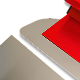 Професійний шпатель для механізованої шпаклівки Profter SU 100 red (100 см лезо 0.3+0.5 мм) алюмінієва ручка, фото 8