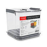 Контейнер "Homax" для зберігання продуктів з вентиляційним отвором та піддоном, 2,5 літрів.(BR-04), фото 2