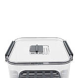 Контейнер "Homax" для зберігання продуктів з вентиляційним отвором та піддоном, 2,5 літрів.(BR-04), фото 5