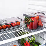 Контейнер "Homax" для зберігання продуктів з вентиляційним отвором та піддоном, 2,5 літрів.(BR-04), фото 7