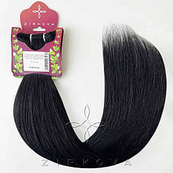 Натуральне Слов'янське Волосся на Тресі 55-60 см 100 грам, Чорний №01