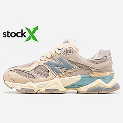 Кросівки 0858 Нью Беланс New Balance 9060 Cream Pink ЗАМША 36 топ якість чоловічі унісекс