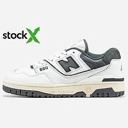 Кросівки 0768 Нью Беланс New Balance 550 White/Gray топ якість чоловічі унісекс