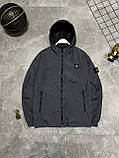 Чоловіча двостороння куртка вітровка STONE ISLAND M2295 темно-сіра, фото 10