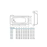 Ванна сталева Koller Pool 140x70, емальована, 2,5 мм, фото 6