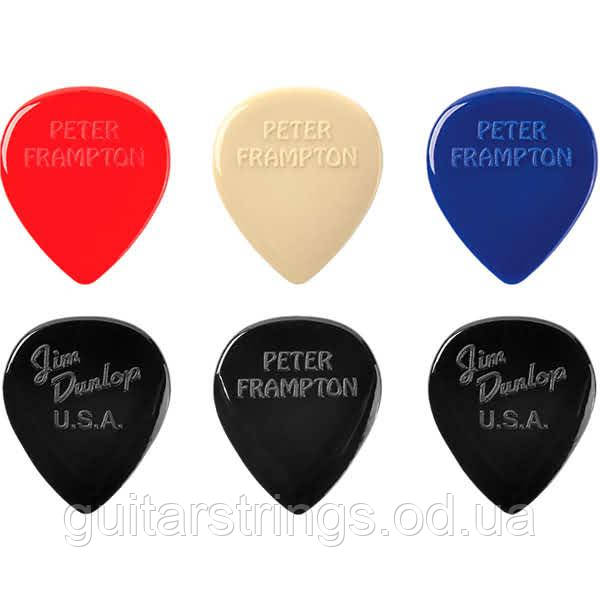 Медиаторы Dunlop PF599P Peter Frampton Vintage Jazz Teardrop Pick 2.08 mm 6 pack, фото 1