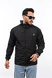 Чоловіча двостороння куртка вітровка STONE ISLAND M2294 чорна, фото 3