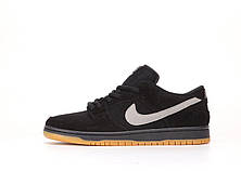 Чоловічі кросівки Найк Nike Dunk Low Pro SB Fog Black White Gum BQ6817-010, фото 3