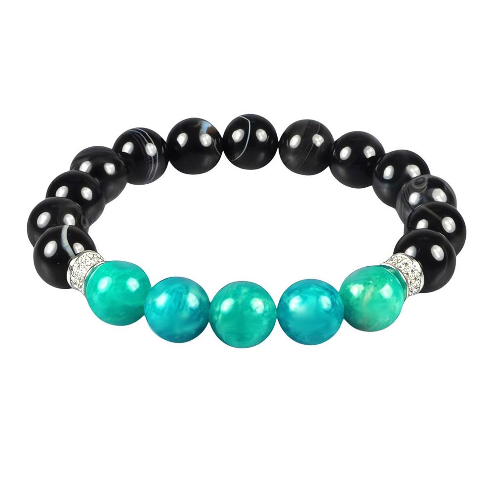 Браслет із Чорного Агата й Амазоніту, фото 1