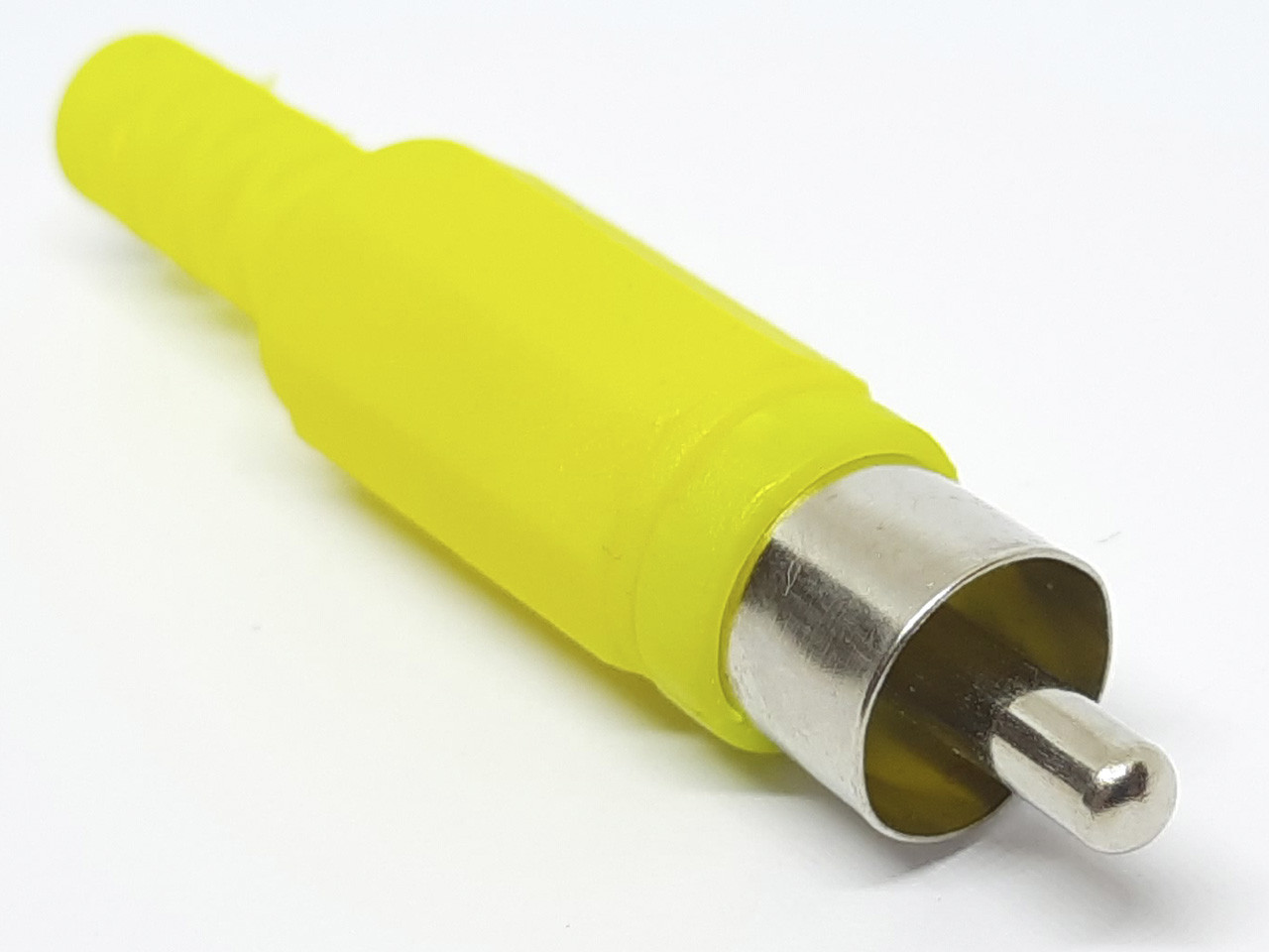 Роз'єм RCA (тюльпан) штекер жовтий пластик