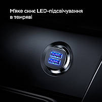 Автомобільний Зарядний Пристрій Baseus Square Metal QC 3.0 30 W 2 USB, фото 9