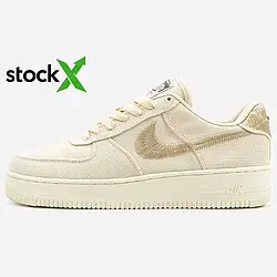 Кросівки 0493 Stussy x Найк Nike Air Force 1 36 якість чоловічі унісекс