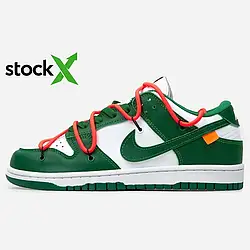 Кросівки 0661 Dunk Low x Off-White Green/White 36 топ якість чоловічі унісекс