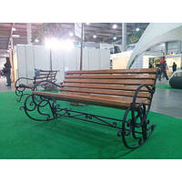 Крісло-гойдалка кована з поручнями 3-х місна 1300 мм