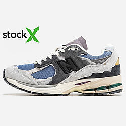 Кросівки 0936 Нью Беланс New Balance 2002R Gray/Blue 36 топ якість чоловічі унісекс