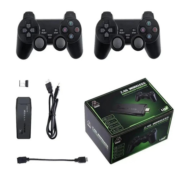 Портативна ігрова приставка Game Stick Lite M8 з підтримкою 4K, пам'яттю 64 Гб і 2 джойстиками