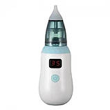 Аспіратор назальний Vancocon VA-162 електронний з 3 насадками для дітей Назальний соплевідсмоктувач для новонароджених, фото 5