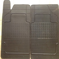 Килимки гумові (2шт) чорні "Element" РТІ з педаллю відпочинку широкі, фото 1