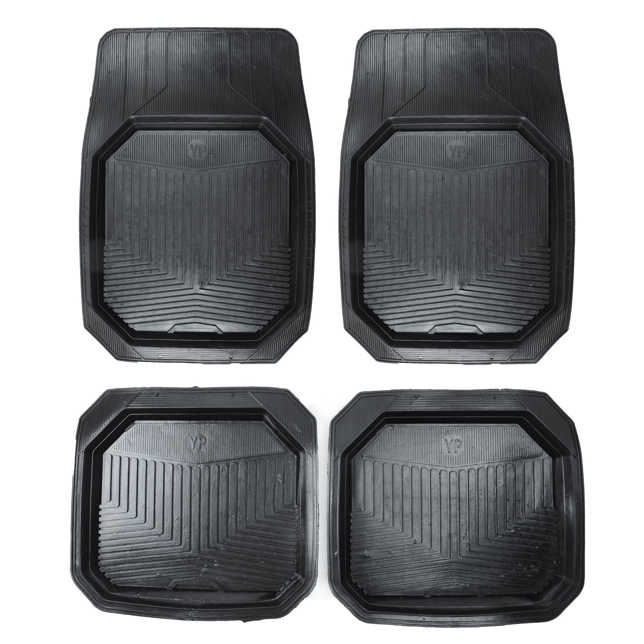 Килимки гумові (4шт) чорні "Дубно" YP-1 корито (борт 4,5см,), фото 1