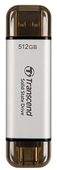 SSD накопичувач Transcend ESD310S 512GB, USB Type C/A Silver