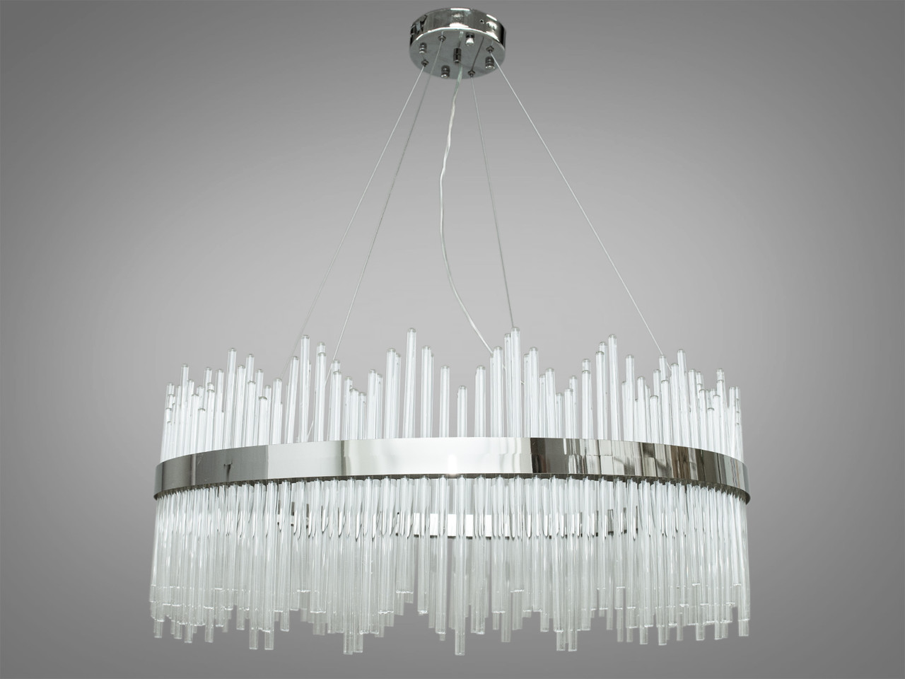 Підвісна кришталева led люстра, 44 Вт, хром, фото 1