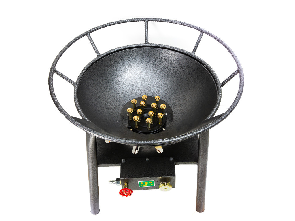 Потужна комерційна газова плита 30 кВт для ресторанів, кейтрингу з п'єзорозпалом на 12 форсунок