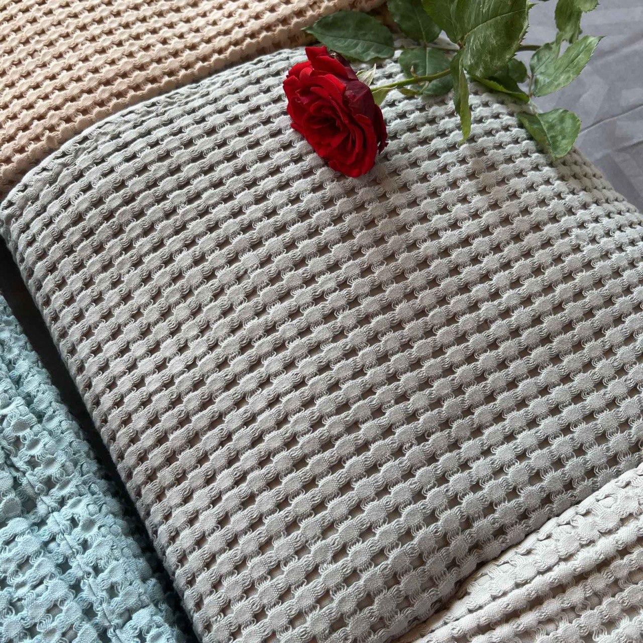Вафельне покривало Сірий, фото 1